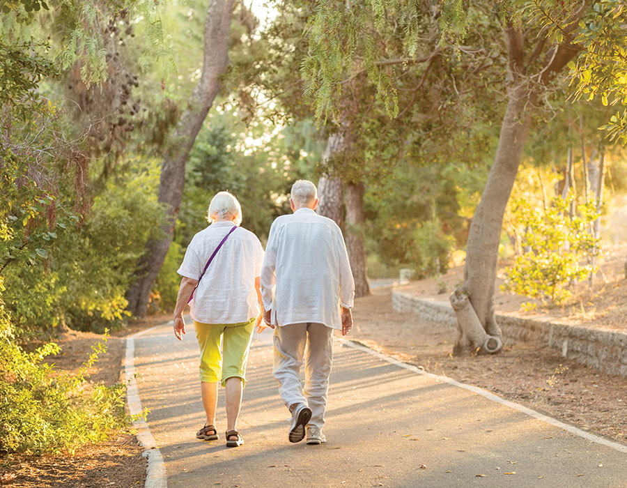 Walk the Grounds with a Loved One - Town & Country - Independent & Assisted Living in Santa Ana, CA
