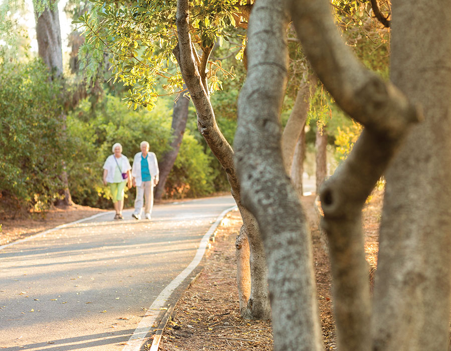 We Offer Several Walking Paths - Town & Country - Independent & Assisted Living in Santa Ana, CA