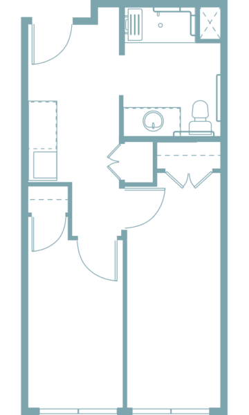 The Buttercup 419 sq ft Semi-Private - Town & Country Senior Living